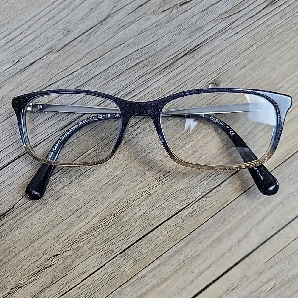 COACH NEW YORK HC6110 5489 Denim Taupe Glitter Gradient Eyeglass Frame 52-16-140